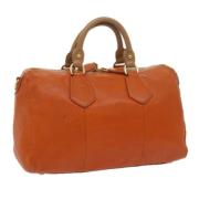 Pre-owned Leather handbags Prada Vintage , Orange , Dames