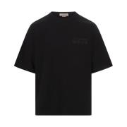 Zwart Oversized Logo T-shirt Alexander McQueen , Black , Heren