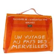 Pre-owned Vinyl handbags Hermès Vintage , Orange , Dames