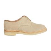 Taupe Suede Derbies met Crêpe Sole Zespà , Beige , Dames