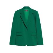 Wollen Single-Breasted Blazer Max Mara Weekend , Green , Dames