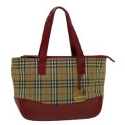 Pre-owned Canvas handbags Burberry Vintage , Beige , Dames