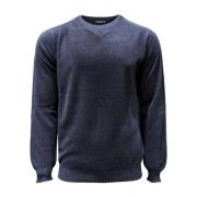 Merino Wol Ronde Hals Trui Ferrante , Blue , Heren