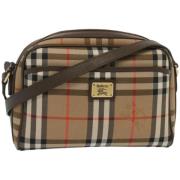 Pre-owned Canvas shoulder-bags Burberry Vintage , Beige , Dames