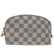 Pre-owned Canvas pouches Louis Vuitton Vintage , White , Dames