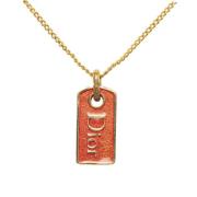 Pre-owned Metal necklaces Dior Vintage , Yellow , Dames