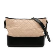 Pre-owned Leather chanel-bags Chanel Vintage , Beige , Dames