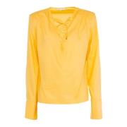 Mirage Yellow Dames Overhemd Patrizia Pepe , Yellow , Dames