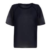 Blauwe Crop Top Shirt Tommy Hilfiger , Blue , Dames