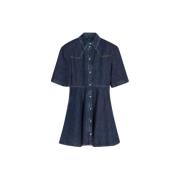 Korte Denim Blouse in Donkere Wassing Sportmax , Blue , Dames