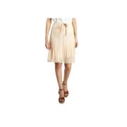 Zijden Ruffle Rok See by Chloé , Beige , Dames