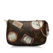 Pre-owned Canvas clutches Louis Vuitton Vintage , Brown , Dames