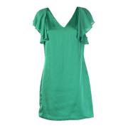 Korte Zomerjurk Groen Fracomina , Green , Dames