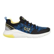 Abstract Multicolor Vetersneakers Emporio Armani EA7 , Blue , Heren