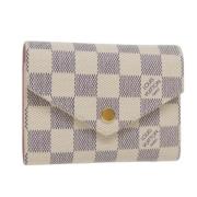 Pre-owned Canvas wallets Louis Vuitton Vintage , White , Dames