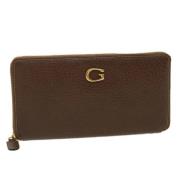 Pre-owned Leather wallets Gucci Vintage , Brown , Dames