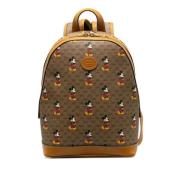 Pre-owned Leather backpacks Gucci Vintage , Brown , Dames