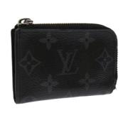 Pre-owned Canvas wallets Louis Vuitton Vintage , Black , Dames