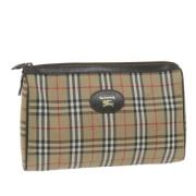 Pre-owned Canvas pouches Burberry Vintage , Beige , Dames