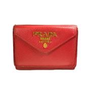 Pre-owned Leather wallets Prada Vintage , Red , Dames