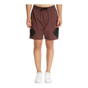 Trekkoord Mid Taille Track Shorts Emporio Armani EA7 , Brown , Heren