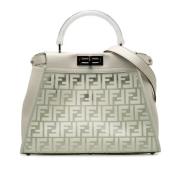 Pre-owned Leather handbags Fendi Vintage , White , Dames