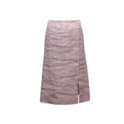 Pre-owned Fabric bottoms Issey Miyake Pre-owned , Pink , Dames