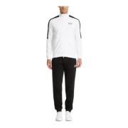 Multicolor Rits Tracksuit met Logo Emporio Armani EA7 , White , Heren