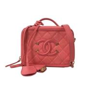 Pre-owned Leather handbags Chanel Vintage , Pink , Dames