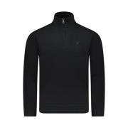 Tonal Eagle Quarter Zip Sweatshirt Lyle & Scott , Black , Heren