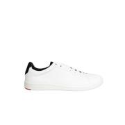 Zwarte Leren Lage Sneakers le coq sportif , White , Dames