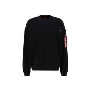 Essentials RL Sweatshirt - Zwart Alpha Industries , Black , Heren