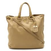 Pre-owned Leather prada-bags Prada Vintage , Beige , Dames