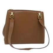 Pre-owned Leather shoulder-bags Salvatore Ferragamo Pre-owned , Brown ...