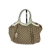 Pre-owned Canvas handbags Gucci Vintage , Brown , Dames