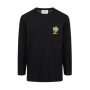 Garfield Print Longsleeve T-shirt Iceberg , Black , Heren