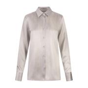 Grijze Zijden Faded Effect Overhemd Ermanno Scervino , Gray , Dames