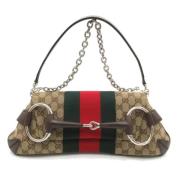 Pre-owned Canvas gucci-bags Gucci Vintage , Beige , Dames