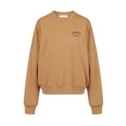 Logo Crew-neck Sweatshirt Eco-Katoen Iceberg , Brown , Dames