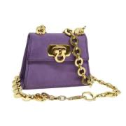 Pre-owned Suede shoulder-bags Salvatore Ferragamo Pre-owned , Purple ,...