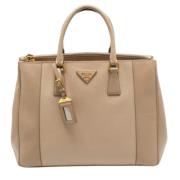 Pre-owned Leather totes Prada Vintage , Beige , Dames