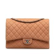 Pre-owned Leather chanel-bags Chanel Vintage , Orange , Dames