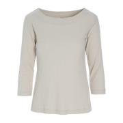 Globe Rib Blouse Ivory Bitte Kai Rand , Beige , Dames