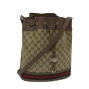 Pre-owned Canvas gucci-bags Gucci Vintage , Beige , Dames