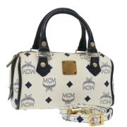 Pre-owned Leather handbags MCM Pre-owned , White , Dames