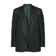 Bosgroene Geruite Blazer Canali , Green , Heren