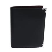 Pre-owned Leather wallets Cartier Vintage , Black , Dames