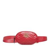 Pre-owned Leather crossbody-bags Gucci Vintage , Red , Dames