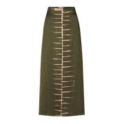 Elegante Split Rok Cesilla Forrest Rabens Saloner , Green , Dames