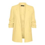 Pale Banana Blazer Jas Soaked in Luxury , Yellow , Dames